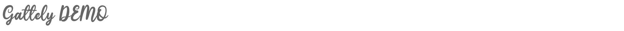 Sample characters Gattely Font